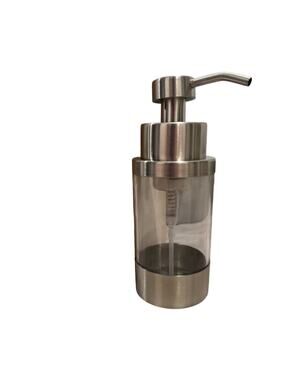 NEW in box foaming stainless steel/clear foaming soap dispenser